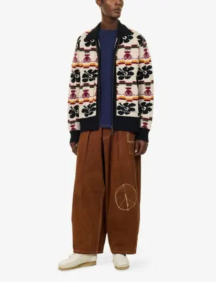 NICHOLAS DALEY Hibiscus Zip-Up Wool-Blend Cardigan detail 2