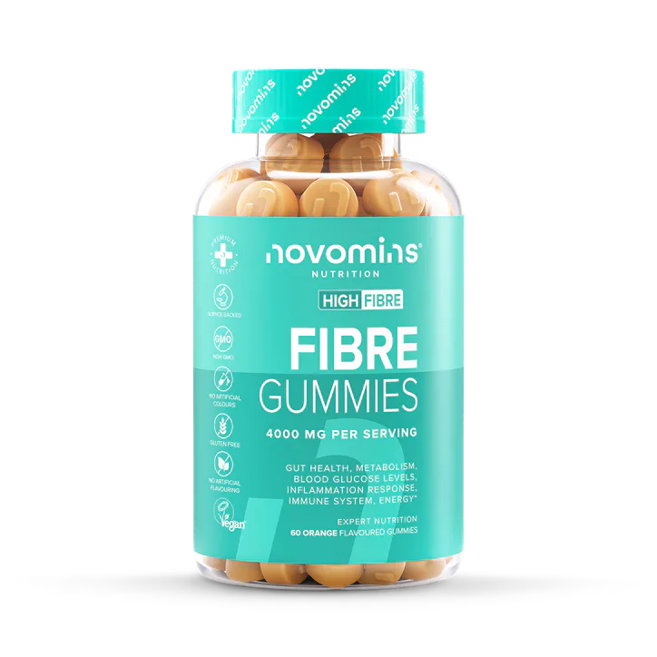 Novomins Fibre 4000mg Inulin Orange Flavoured 60 Gummies