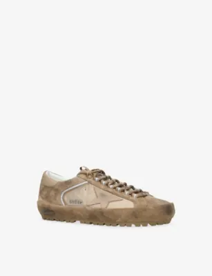 GOLDEN GOOSE Super-Star Ski Suede Leather Trainers - EUR 41 / 7 UK MEN in TAN COMB, additional product view 3