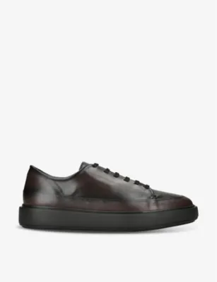 OFFICINE CREATIVE Release lace-up leather low-top trainers - BROWN - EUR 42.5 / 8.5 UK MEN in BROWN – Mens | Trainers | Lace up trainers
