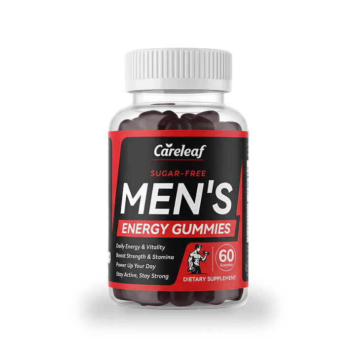 Сareleaf careleaf Sugar-Free Men's Energy Gummies Pomegranate Flavor 60 Gummies