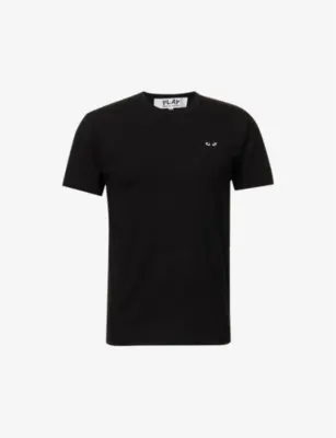 COMME DES GARCONS PLAY Heart-appliqué cotton-jersey T-shirt