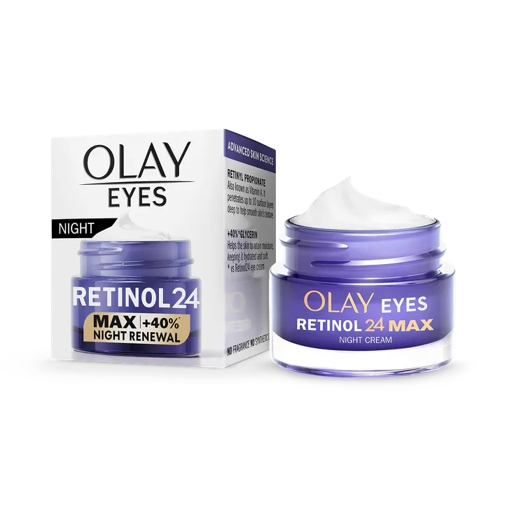 Olay Retinol 24 MAX Night Eye Cream, Anti Aging Skincare for Dark Circles, 15ml
