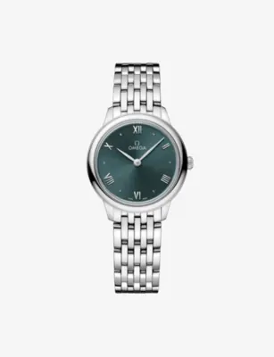 OMEGA De Ville Prestige Stainless-Steel Quartz Watch 27.5mm in GREEN – Jewellery & Watches | Mens luxury watches