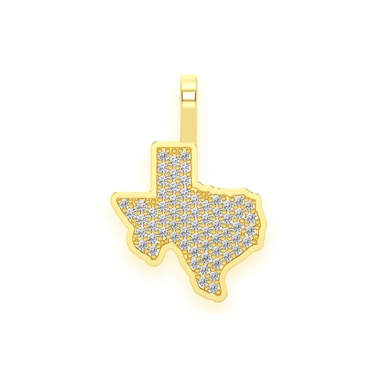 For Him US State Diamond Pendant in Texas / Rose Gold / Natural Diamond – Pendant