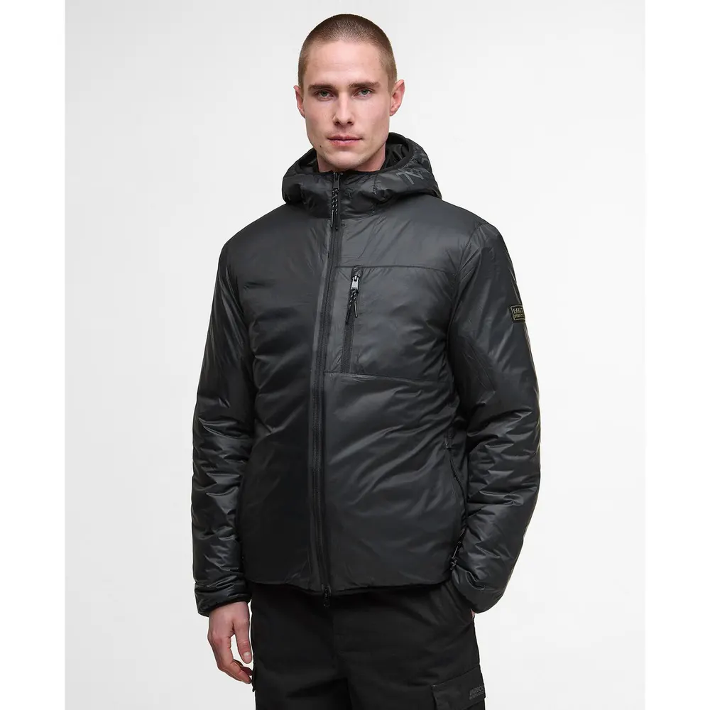 Barbour International Men's Lumley Hooded Long Sleeve Full Zip Quilted Jacket detail 2