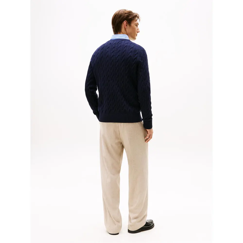 Tommy Hilfiger Classic Cotton Cable Crew Neck detail 3