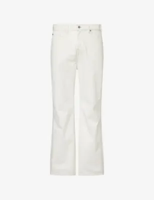 7 FOR ALL MANKIND Brand-Patch Wide-Leg Denim Jeans