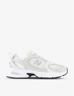 NEW BALANCE MR530 logo-embossed leather and mesh low-top trainers - EUR 42.5 / 8.5 UK MEN in SEA SALT OFF WHITE GREY – Mens | Trainers | Lace up trainers