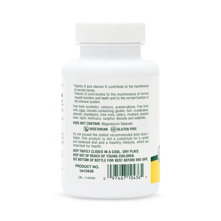 NaturesPlus Vitamin D3 2520IU With K2 120 MCG 63ug (2520 IU)/120ug 90 Tablets, additional product view 3