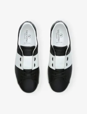 VALENTINO GARAVANI Open Royco Leather Trainers - EUR 46 / 12 UK MEN in BLK/WHITE, additional product view 2