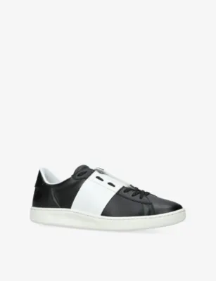 VALENTINO GARAVANI Open Royco Leather Trainers - EUR 46 / 12 UK MEN in BLK/WHITE, additional product view 3