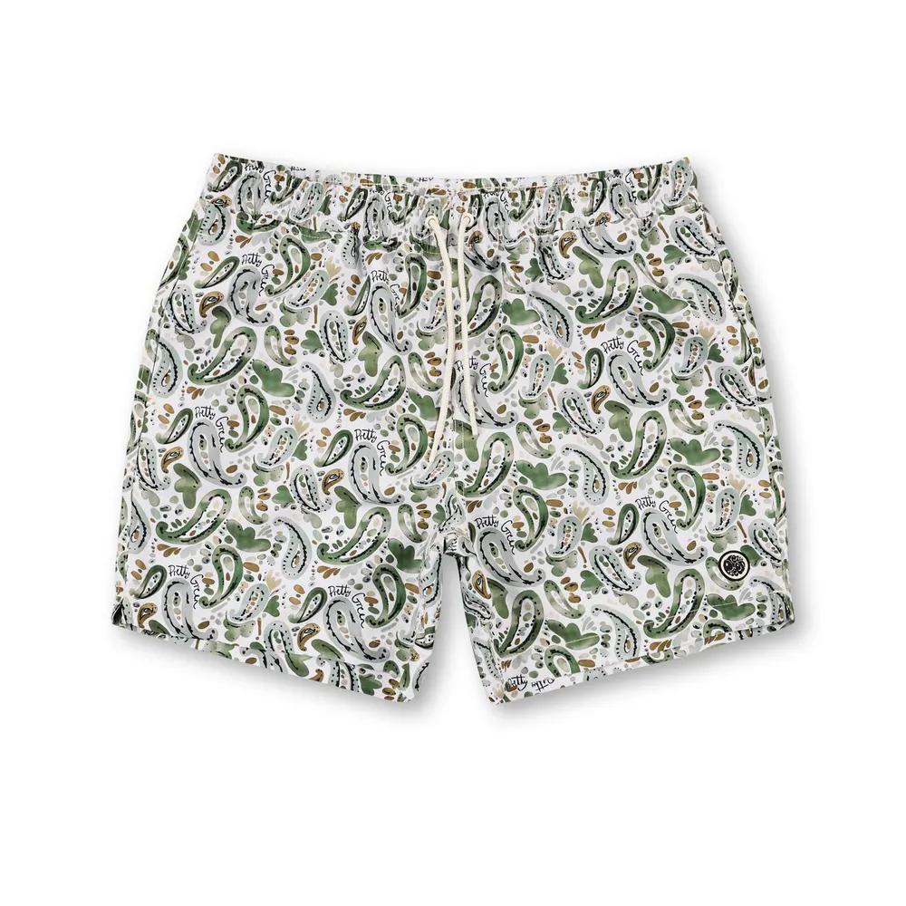 Pretty Green Men's Aquarelle Swim Shorts detail 2