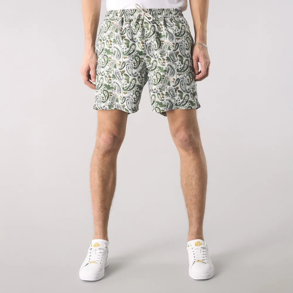 Pretty Green Men's Aquarelle Swim Shorts detail 3