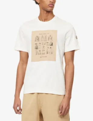 MONCLER Crewneck Graphic-Patch Cotton T-shirt detail 3