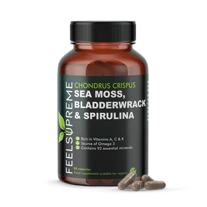 Feel Supreme Seamoss with Bladderwrack & Spirulina 90 Caps