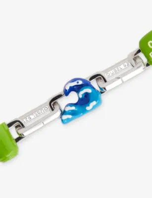 POUBEL La Mer Rhodium-Plated Sterling-Silver Enamelled Charm detail 2