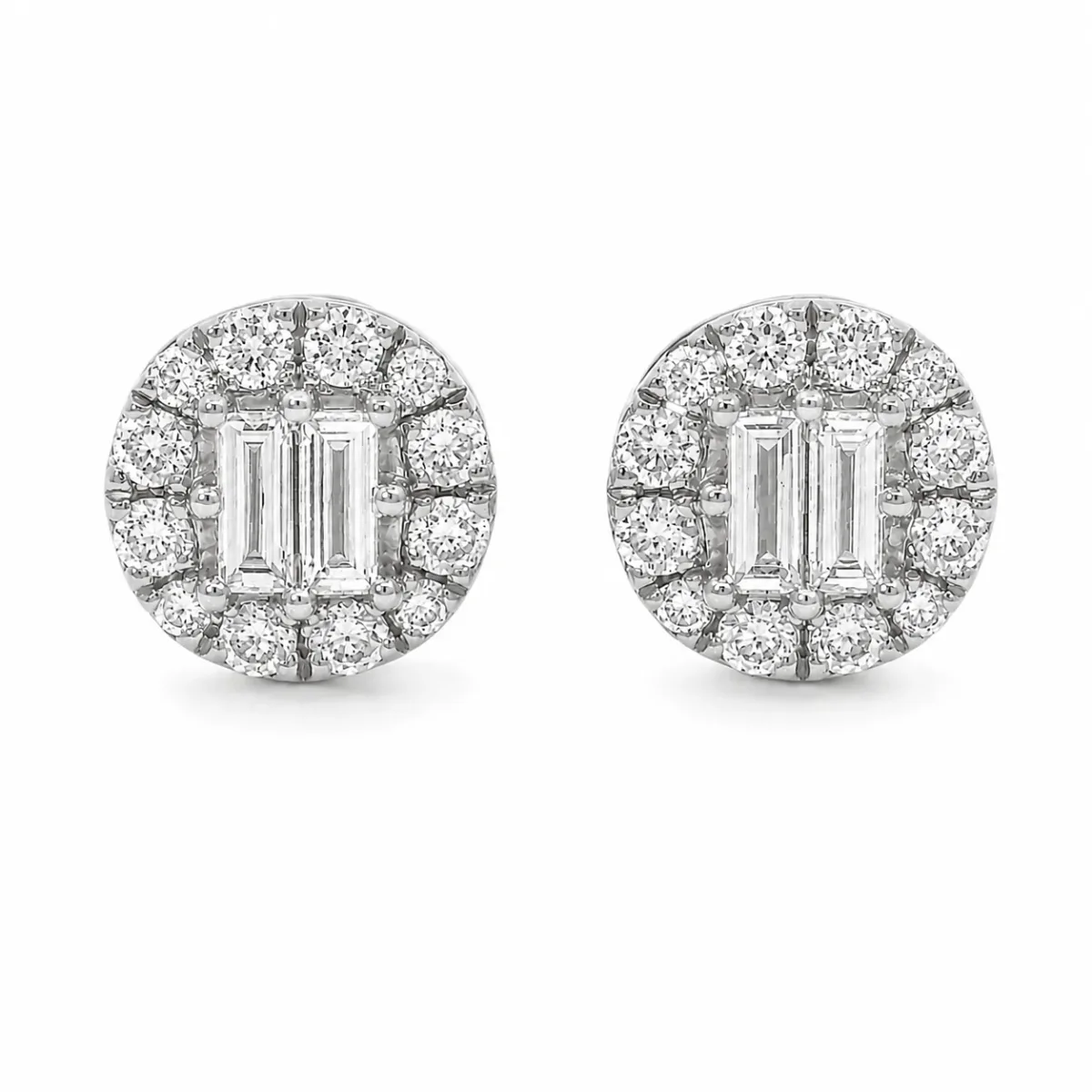 ANNA - UNITED 18K Gold Diamond Earrings 67020 in White Gold – Earrings