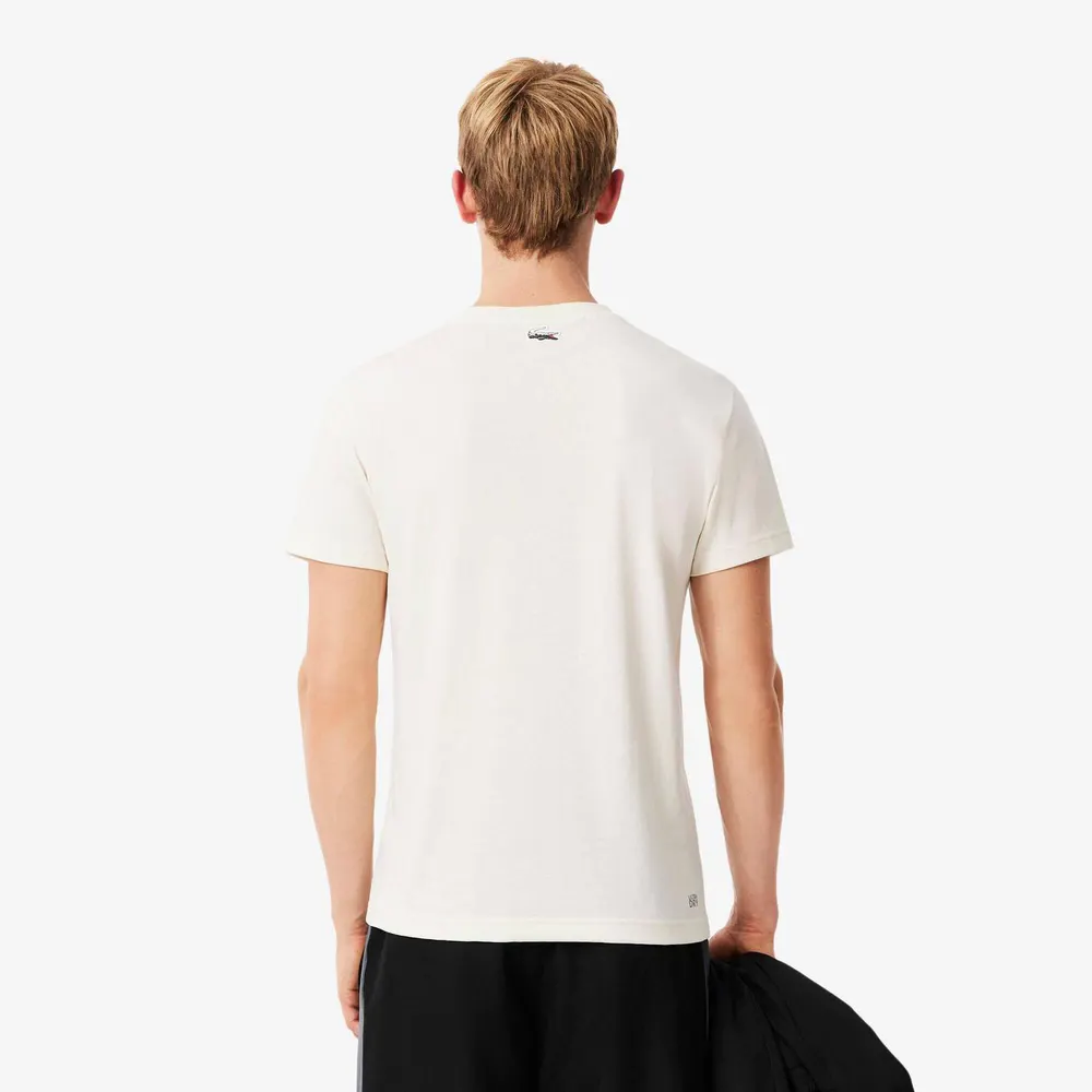 Lacoste Men's InfillCroc T-Shirt in Lapland XFJ, additional product view 2