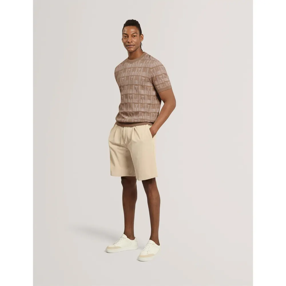 Ted Baker Men's Jacquard Short-Sleeve Knitted T-Shirt detail 2