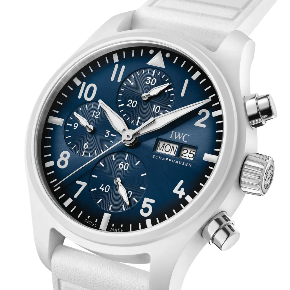 IWC Pilot Chronograph Le Petit Prince 41mm Mens Watch Blue detail 3