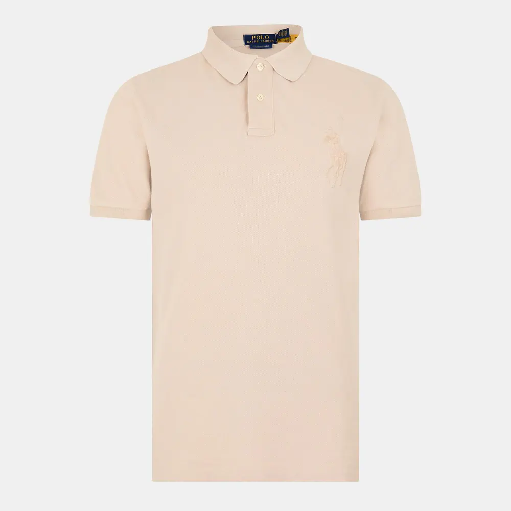 Ralph Lauren Men's Slim Fit Short Sleeve Polo Shirt in Stoneware Grey – Clothing