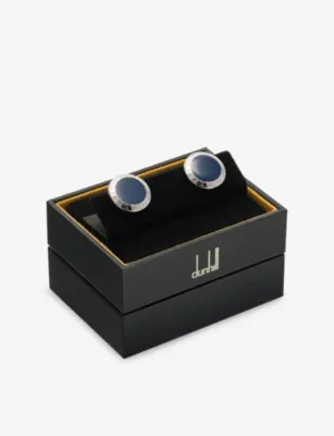 DUNHILL AD Coin Silver Cufflinks detail 3