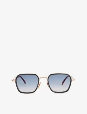 EYEWEAR BY DAVID BECKHAM 1194GS Square-Frame Metal Sunglasses