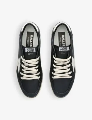 GOLDEN GOOSE Ballstar 10366 leather low-top trainers - EUR 42 / 8 UK MEN in BLK/WHITE, additional product view 2