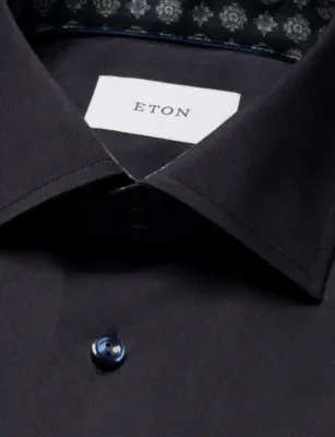 ETON Geometric Signature Twill Contemporary-Fit Cotton Shirt - 17.75 detail 2