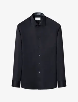 ETON Geometric Signature Twill Contemporary-Fit Cotton Shirt - 17.75