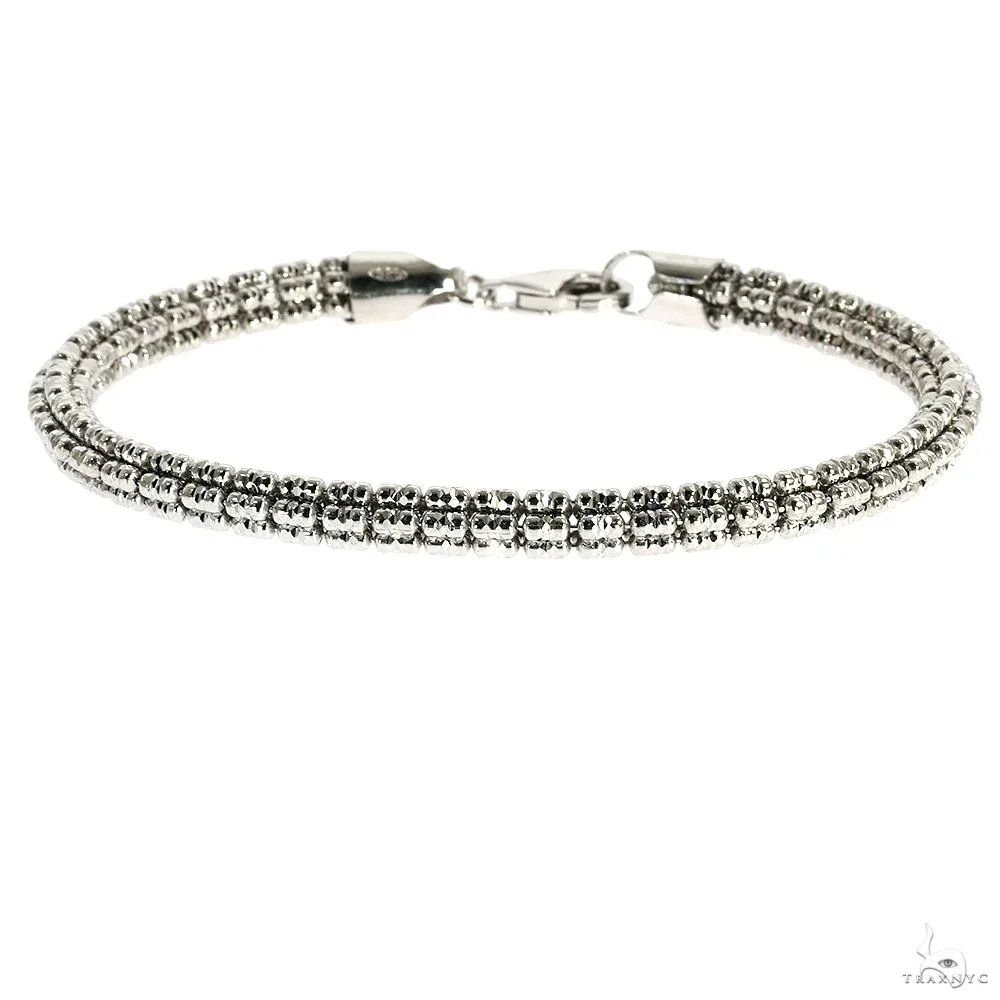 JALGAS - SKYLINE JEWELRY .925 Silver Iced Link Bracelet 5mm 7.5 Inches 70105 in 8 Inches – Bracelet
