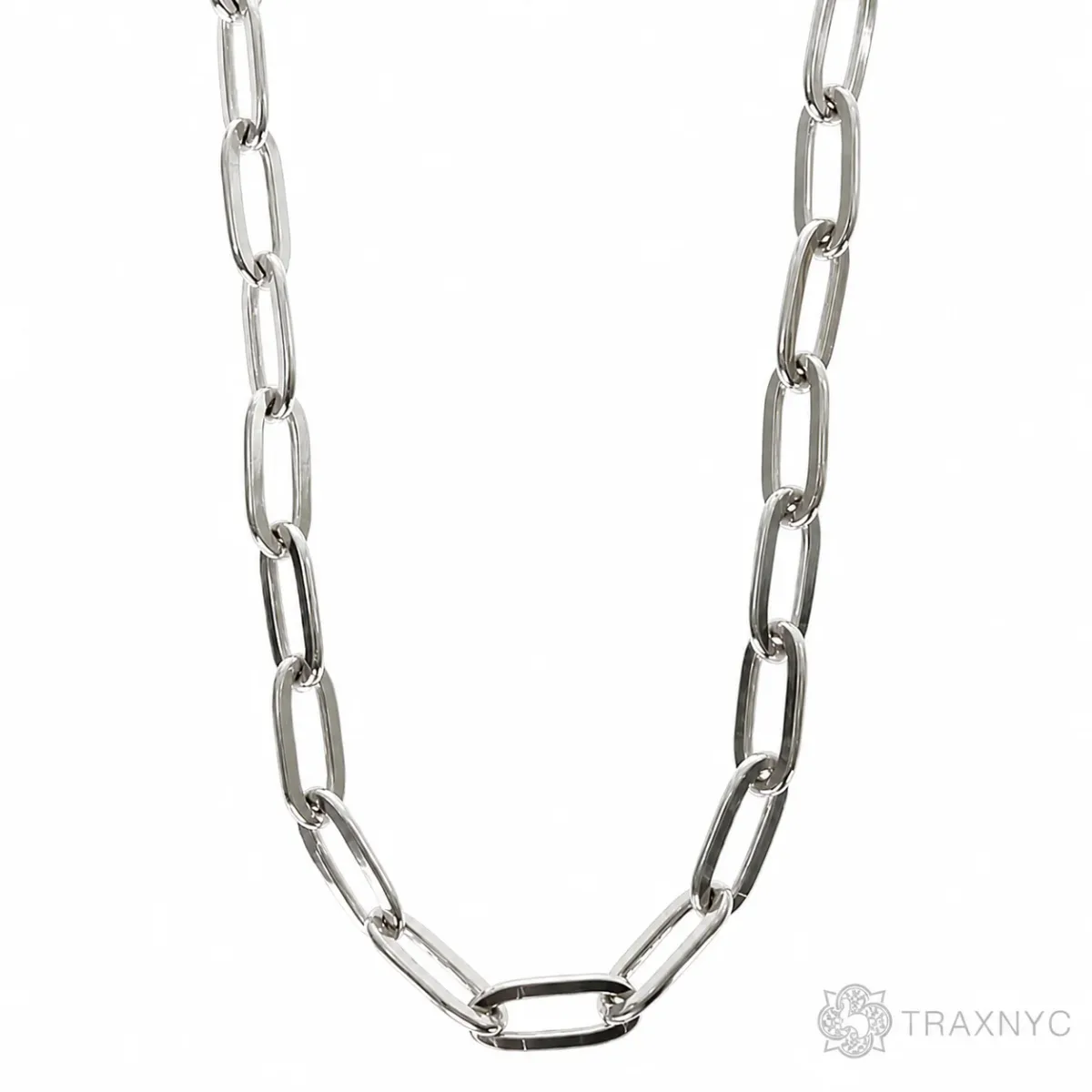 JALGAS - GOLDEN MOON Silver Solid Thin Paper Clip Link Chain 2.7mm 24 Inches 69839 in 22 Inches – Chain