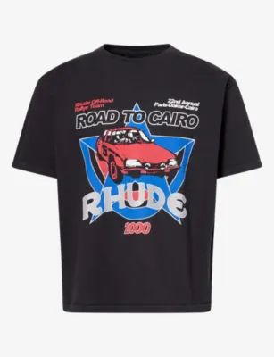 RHUDE Road To Cairo Printed Cotton T-Shirt