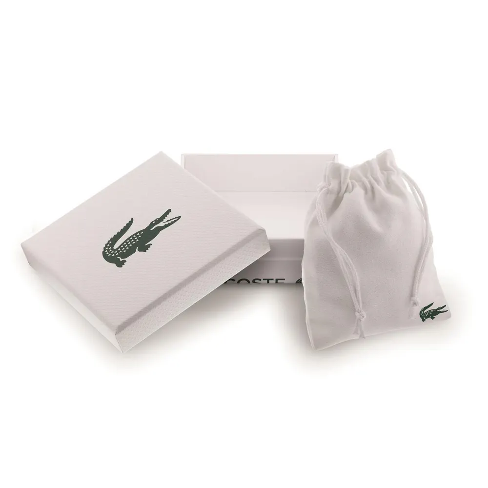 Lacoste Mens Lessentiel Stainless Steel Box Chain Bracelet detail 3