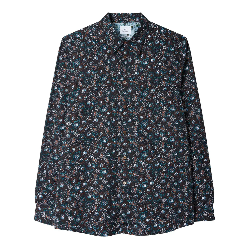 PS Paul Smith Men's Floral Long Sleeve Shirt