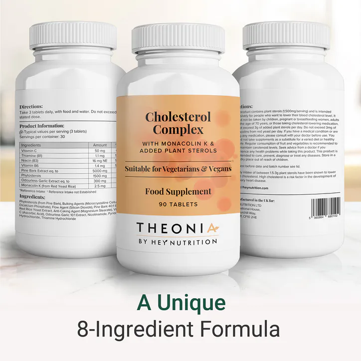 Theonia Cholesterol Complex with Monacolin K & Added Plant Sterols 90 Tablets, additional product view 3