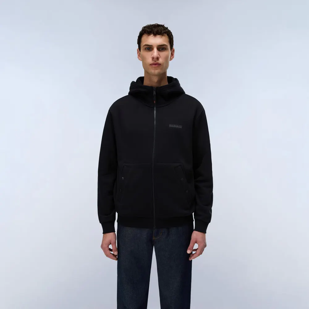 Napapijri Men's Yourte Cotton Full-Zip Oversized-Fit Hoodie detail 3