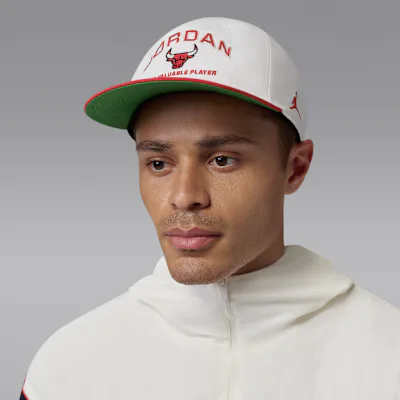 Jordan Pro Unstructured Flat-Bill Hat - White/University Red/Kelly Green/University Red
