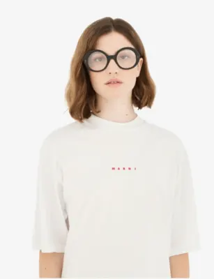 RETROSUPERFUTURE x Marni Eobilo Oversized-Frame Acetate Optical Glasses detail 3