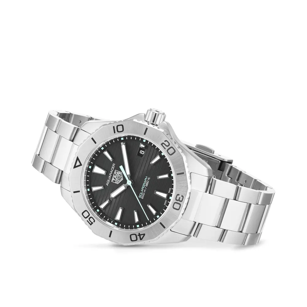 TAG Heuer Aquaracer 200 Professional Solargraph 40mm Mens Watch Black in Black, additional product view 2