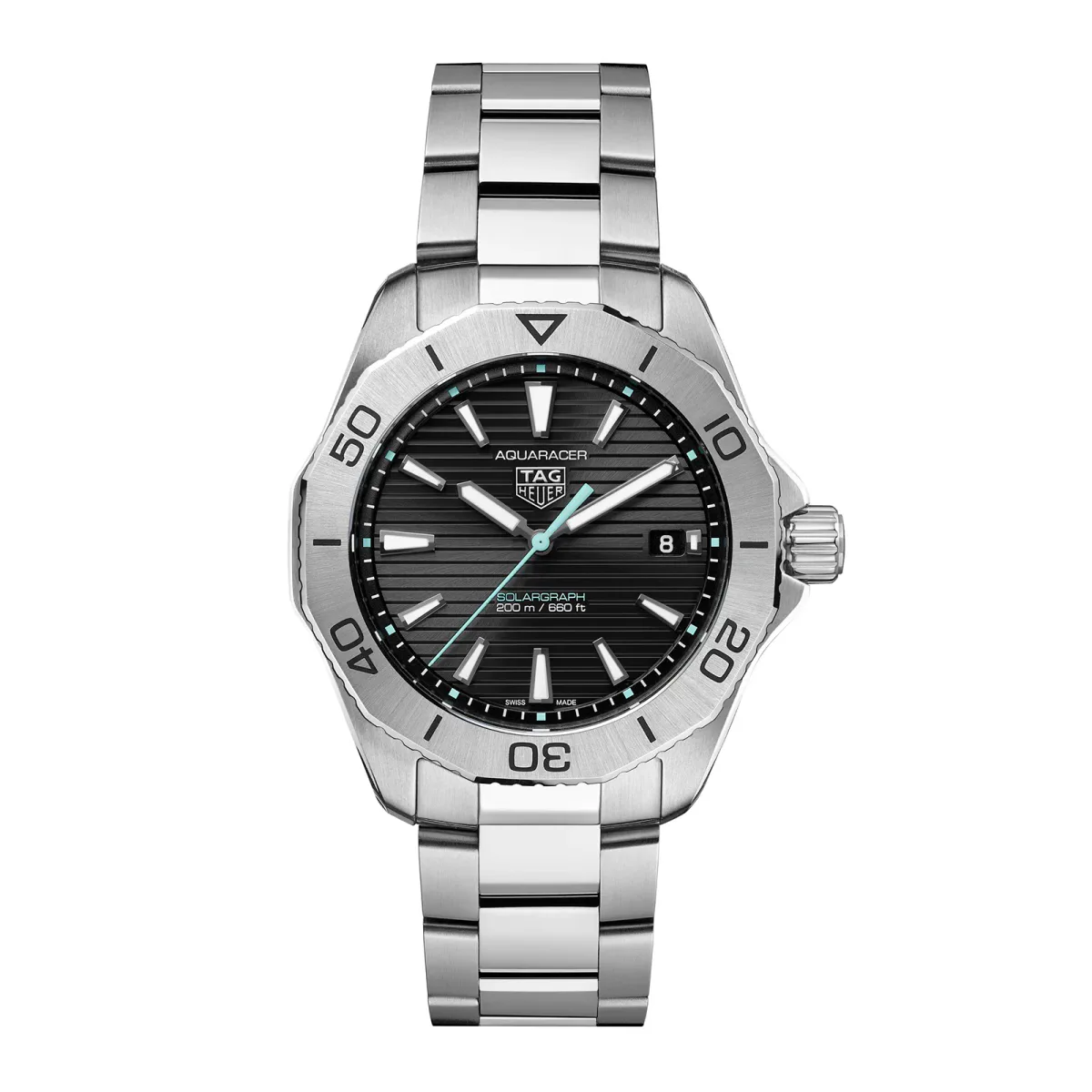 TAG Heuer Aquaracer 200 Professional Solargraph 40mm Mens Watch Black