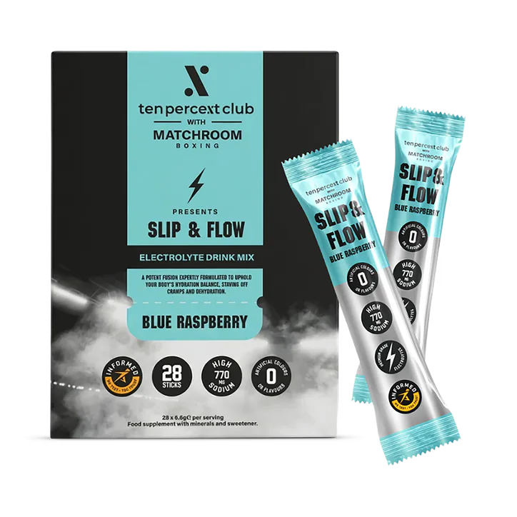The Ten Percent Club Slip & Flow Electrolytes Blue Raspberry 28 Sachet