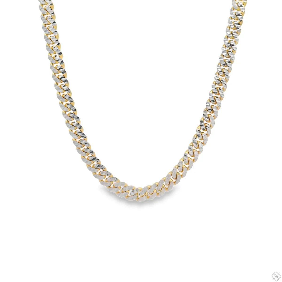 JALGAS - AMERICAS GOLD 14k Gold Two Tone Diamond Cut Miami Cuban Link Chain 70321 in Yellow – Chain