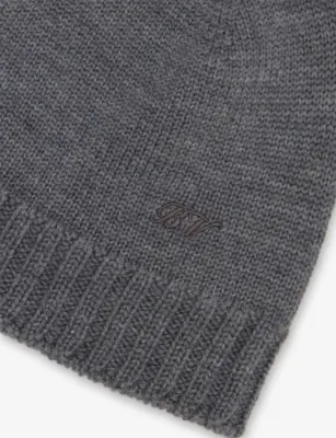 BOTTEGA VENETA Brand-Embroidered Wool Beanie detail 2