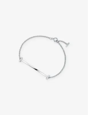 TIFFANY & CO Tiffany T Smile 18ct white-gold bracelet - L