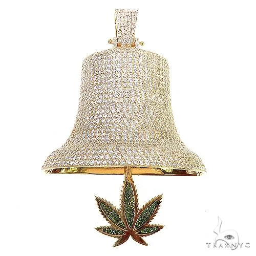 RINA - For Him CUSTOM Weed Leaf Bell Pendant 67163 in Rose Gold – Pendant