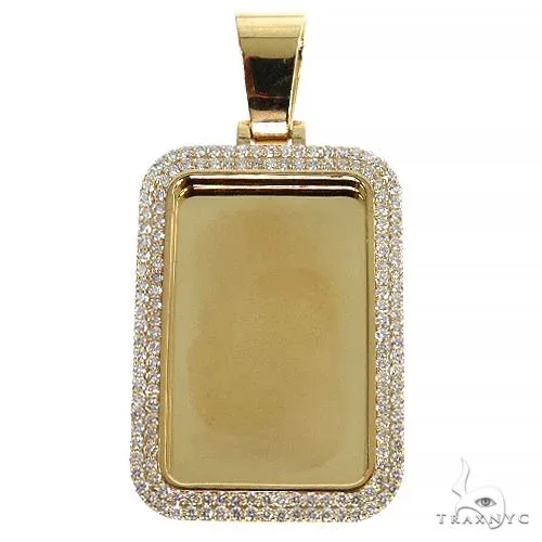 RINA - For Him FACTORY 2 Row Diamond Frame Photo Pendant 68045 in Rose Gold – Pendant