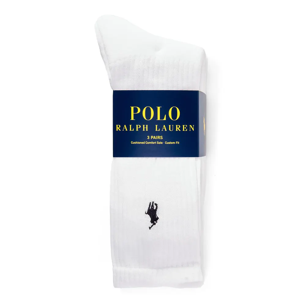 Polo Ralph Lauren Mens 3-Pack Crew Socks detail 2