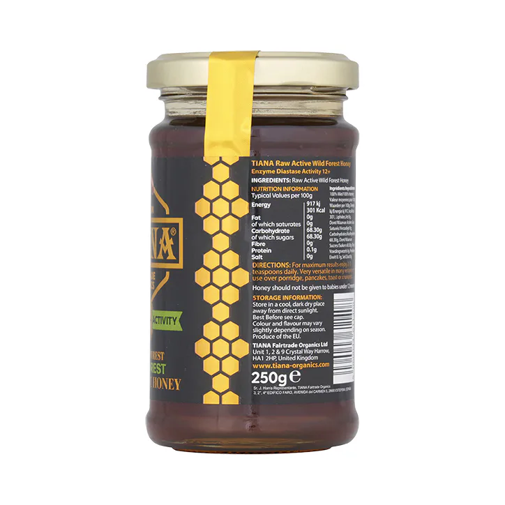 Tiana Raw Active Wild Forest Honey 250g detail 2